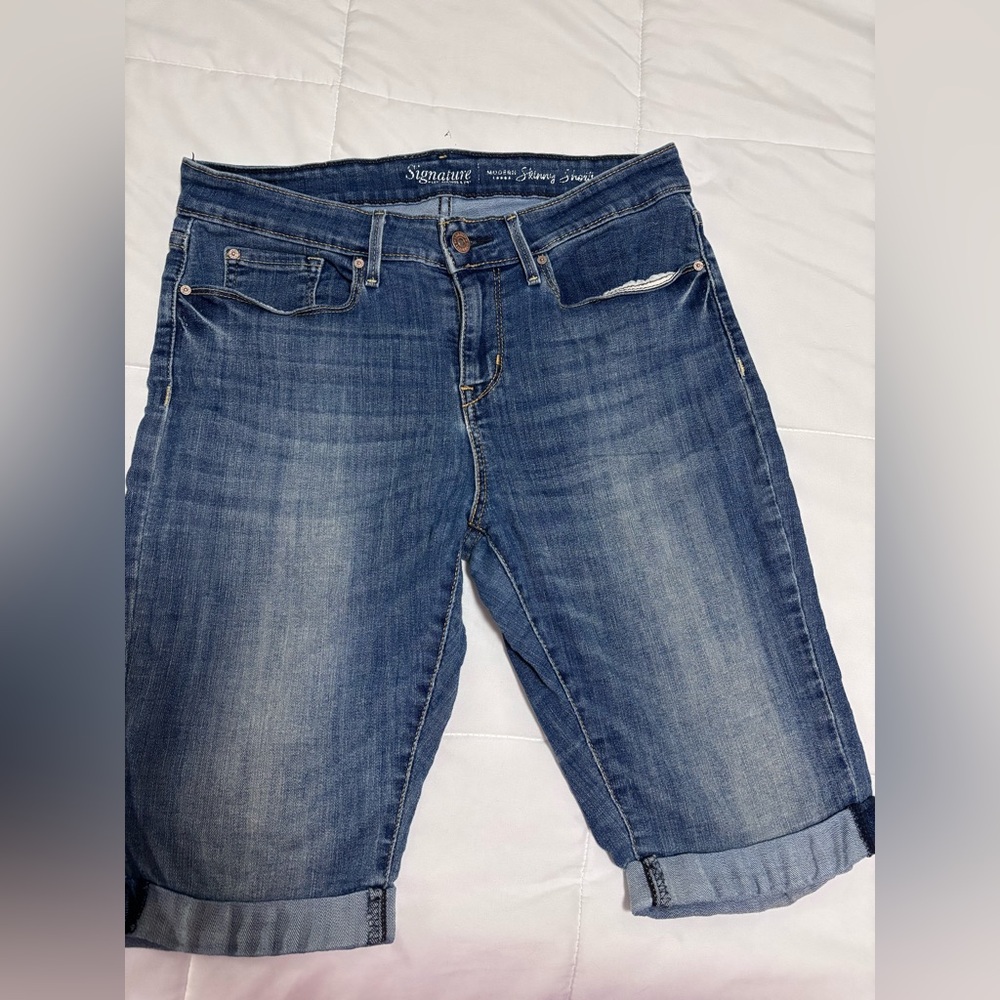 Signature Women's Dark Blue Skinny Jeans